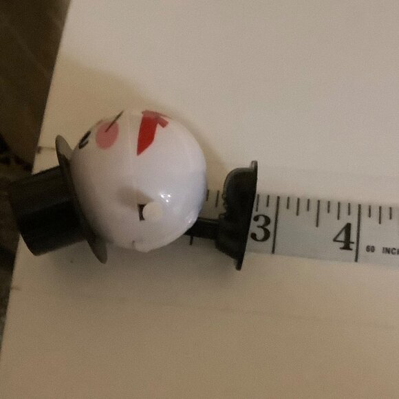 Vintage Wind-Up Snowman Toy With Top Hat 2.75" Open Mouth WORKS - Picture 4 of 4